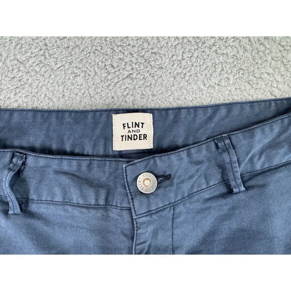 Flint And Tinder Chino Shorts Mens 34 Navy Huckberry Stretch Casual - Picture 2 of 11